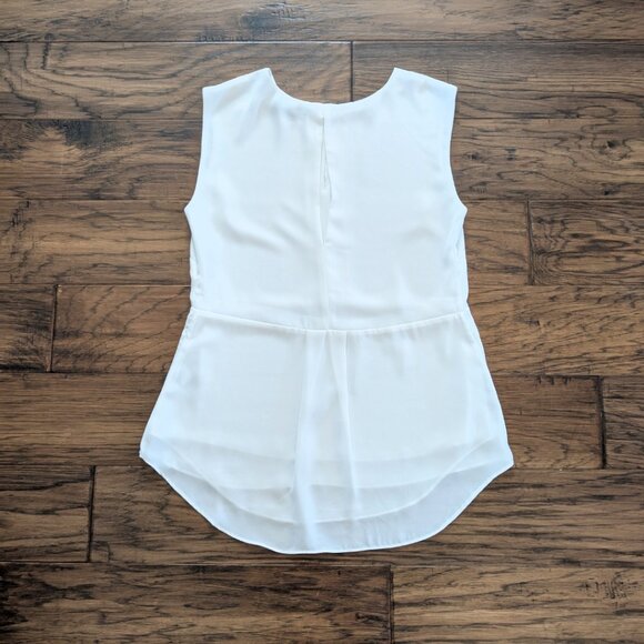 RW&CO peplum keyhole sleeveless top white size XS - Picture 16 of 16